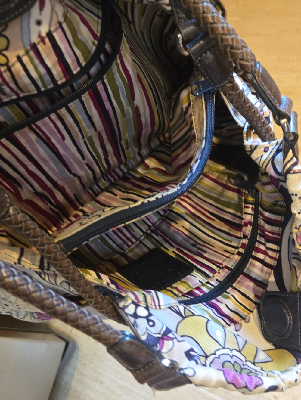 Brighton Multi-Color Design Print Shoulder Bag - Picture 9 of 15